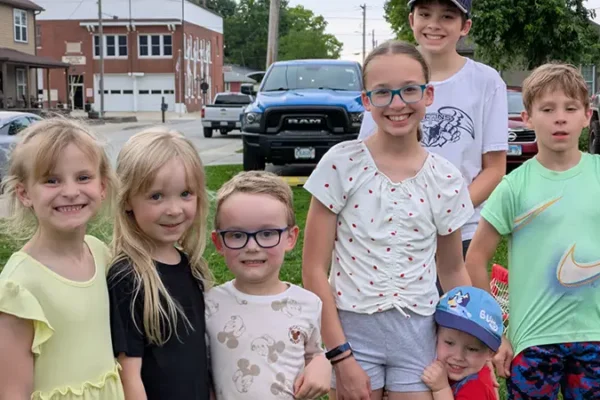 group of kids during theology on tap event in maryville il